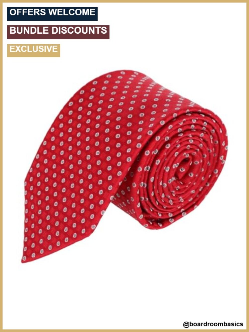 Men's Silk Business Necktie Square and Polka Dot